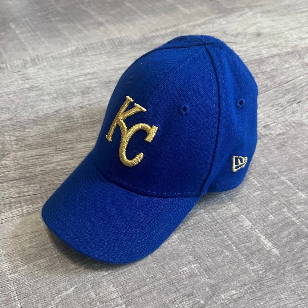 39Thirty Kansas City Royals Toddler Baseball Hat Cap Stretch Fit Blue Gold Logo